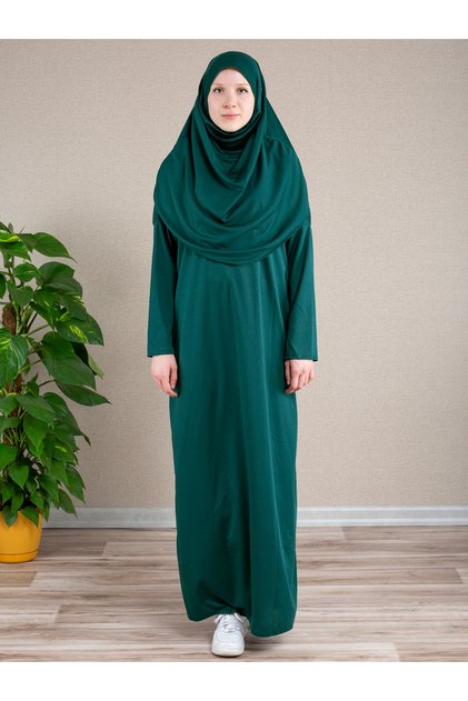 One Piece Prayer Dress with Headscarf
