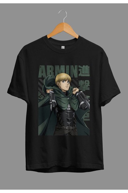 Loose Fit Unisex Attack On Titan Armin Arlert Anime Character Printed Design T-Shirt