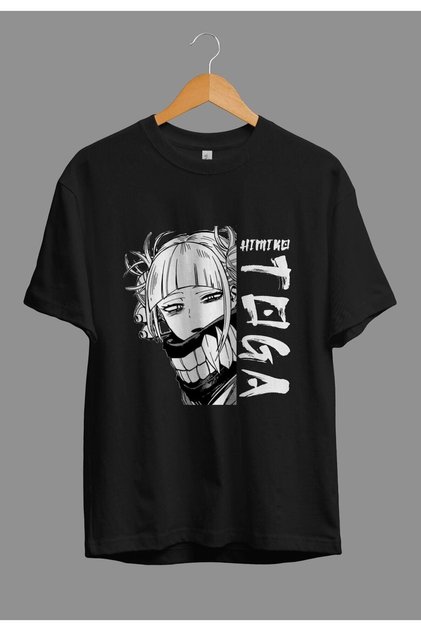 Unisex Loose Fit My Hero Academia Himiko Toga Anime Character Printed Custom Design T-Shirt