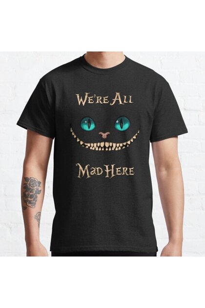 Loose Fit Unisex Alice In Wonderland Design Printed T-shirt