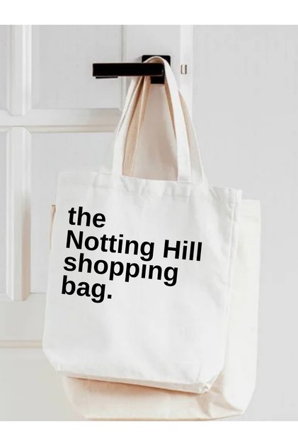 Notting Hill Design Tote Bag Shopping Bag, Shopping Bag, Book Bag, Shopper Bag