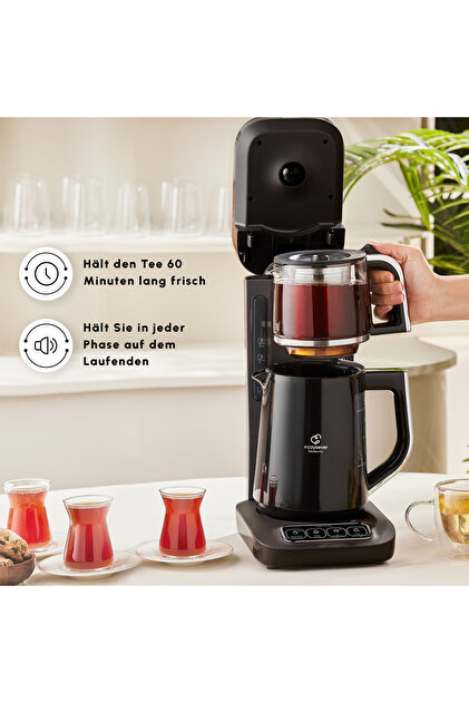 Machine à Thé Et Café 4 En 1 Karaca Robotea Pro - 2500W - Fonction Parlante - Infusion Automatique Thé Et Café