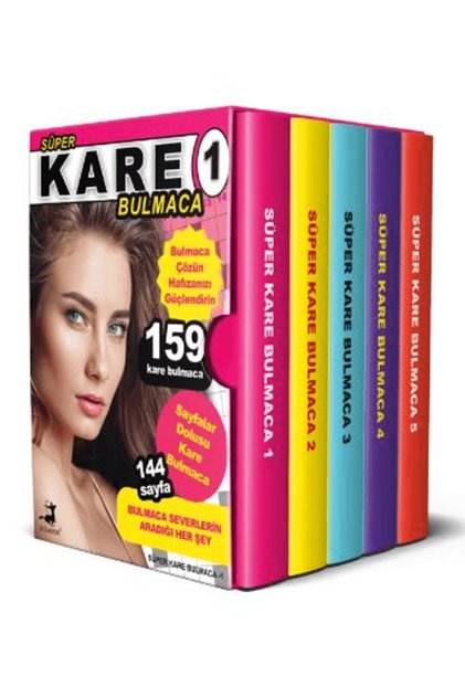 Süper Kare Bulmaca 5 Kitap - Kutulu Set / Bertan Kodamanoğlu / Olimpos Yayınları / 8785452412022