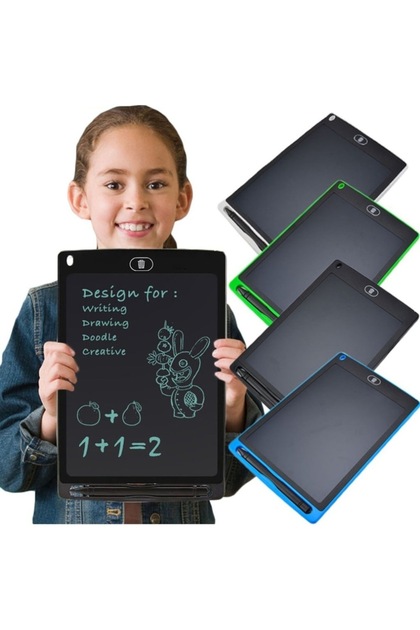 Writing Tablet LCD Digital Pen Drawing Writing Board Graphic Note Writing Training Tablet 8.5" BLACK