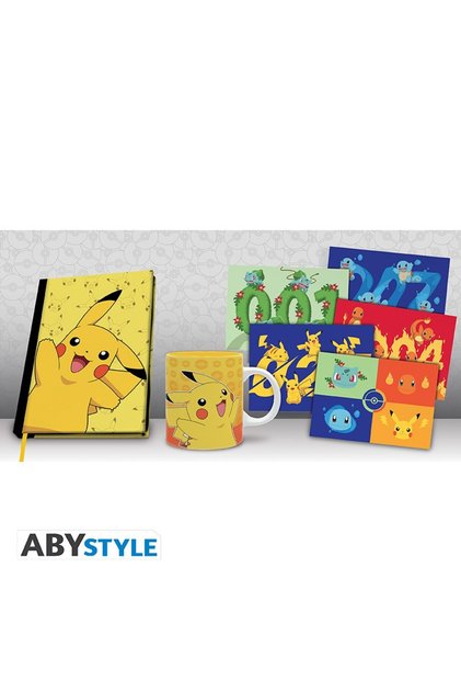 DEFTER - POKEMON Gift set Pikachu A5 Notebook + Mug + Postcards-ABYPCK286