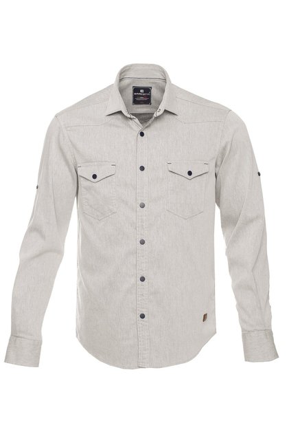 Men's Large Size 118-191 Long Sleeve Jeans Shirt Stone Suitable for Weight Interval