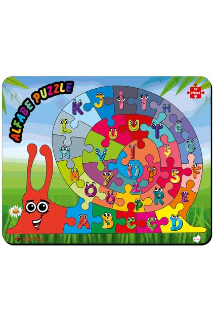 Wooden Snail Alphabet Jigsaw Puzzle Educational Toy