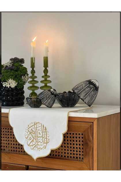 قطعة واحدة عربية صغيرة (أبيض-ذهبي)