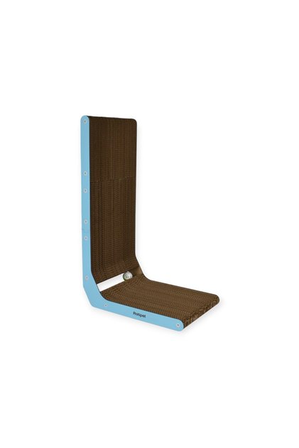 Cardboard Cat Scratching L-Shaped with Bulk Catnip Baby Blue 28X42X68 cm