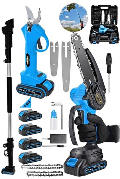 DOZZER YQ 2 Li Set 998 Vf 25Ah 4x Akü 3Mt Teleskopik Şarjlı Ağaç