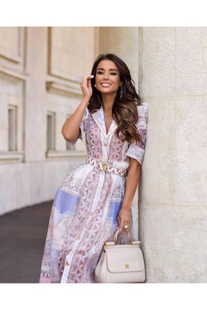 Linen Fabric Dress Belt Included