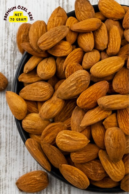 Gurme Serisi Duble Iri Boy Çiğ Datça Bademi Yaş Badem Yerli Sağlıklı Çerez Badem(Net 70 gr)