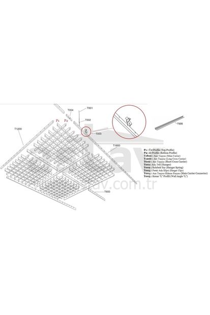 Astav Metal Petek Asma Tavan, 100x100mm Göz Aralıklı, Komple Takım (3,6 M2) - Beyaz - 3