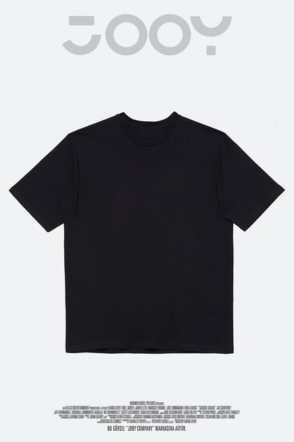 Crew Neck Black Oversize T-Shirt