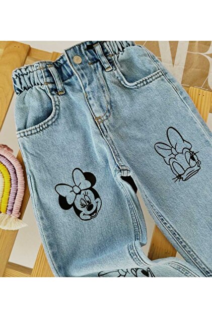 HAVİSA KİDS New Season Mickey Mouse and Duffy Duck Printed Jean HAVİSA KİDS New Season Mickey Mouse and Duffy Duck Printed Jean