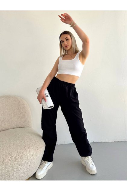 Women's Trousers - Parachute Fabric - Soft Texture - Comfortable Casual Trousers