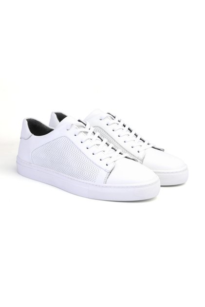 Erkek Beyaz Hakiki Deri Sneaker & Spor Ayakkabı