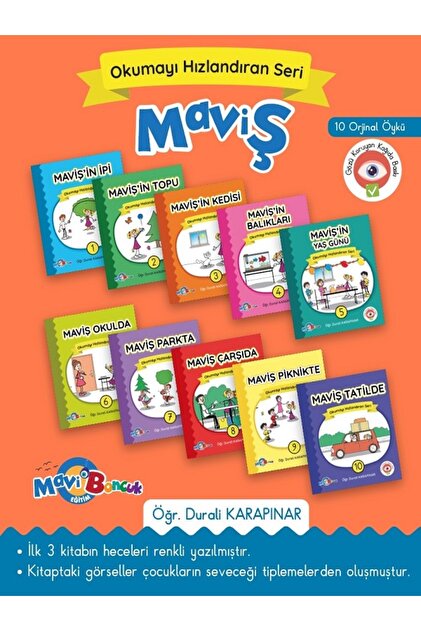 Mavi Boncuk 1.Sınıf Maviş'in Serüvenleri 10'Lu Okuma Seti