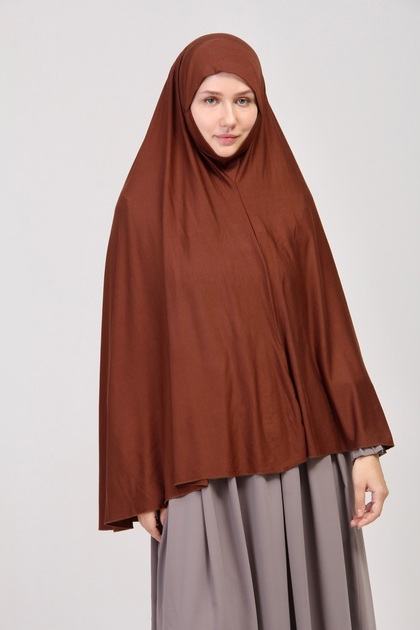 Practical Scarf Standard Size With Veil 5xl Souffle Chocolate