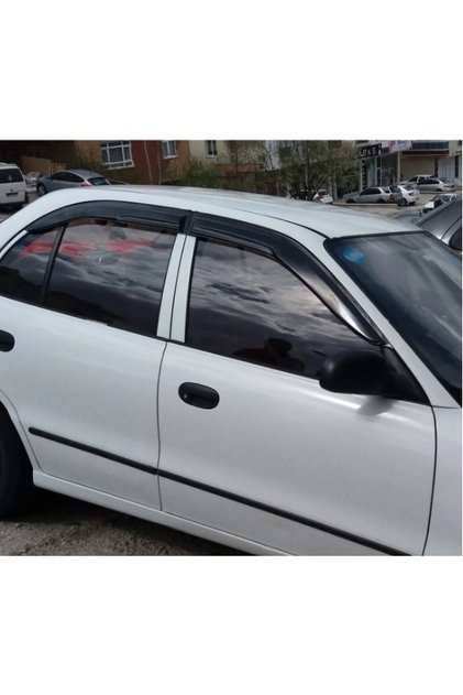 Hyundai Accent Parlak Siyah Mügen Cam Rüzgarlığı Yumurta Kasa 1995-2000 Arası 4 Lü Takım