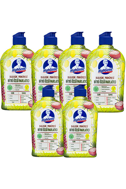 Highgenic HİGHGENİC Bulaşık Makinesi Parlatıcısı Vegan 500grx6Adet