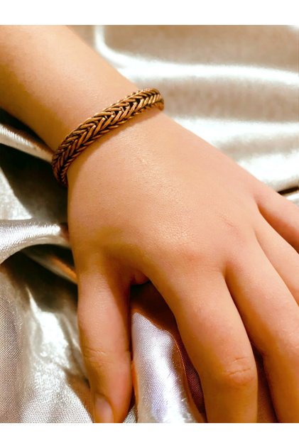 سوار سلسلة ريترو مضاد للحساسية من النحاس النقي