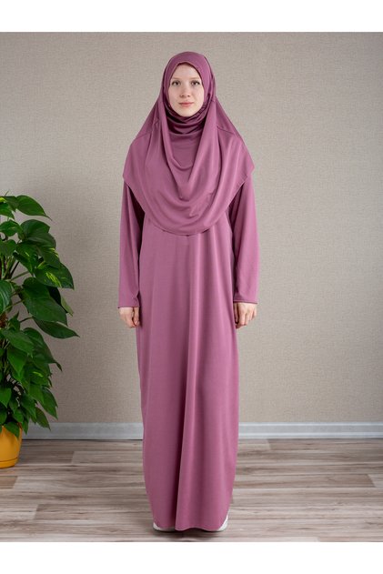 One Piece Prayer Dress with Head Scarf Designed for Prayer Prayer