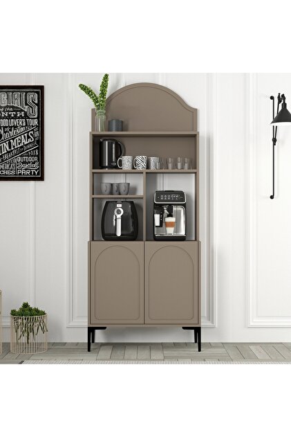 Variant Mobilya Lyon Kahve Köşesi Çok Amaçlı Dolap 80cm - Atlas