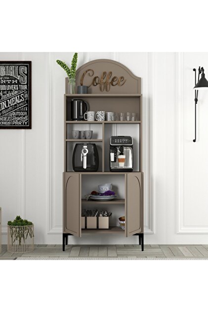 Variant Mobilya Lyon Kahve Köşesi Çok Amaçlı Dolap 80cm - Atlas