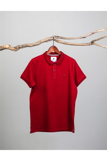 Polo Neck T-shirt Neo-essential - Claret Red