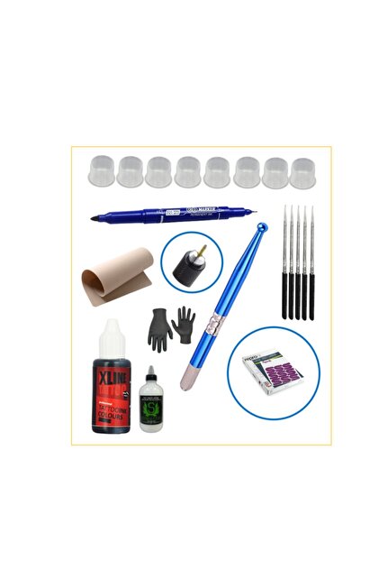 Xline Tattoo Dövme Seti Handpoke Bittor Black 9 Parça Fiyatı