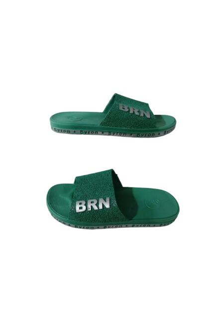 Brn B050-10 Men's Khaki Non-Slip Sole Sea Beach Pool Daily Walking Slippers