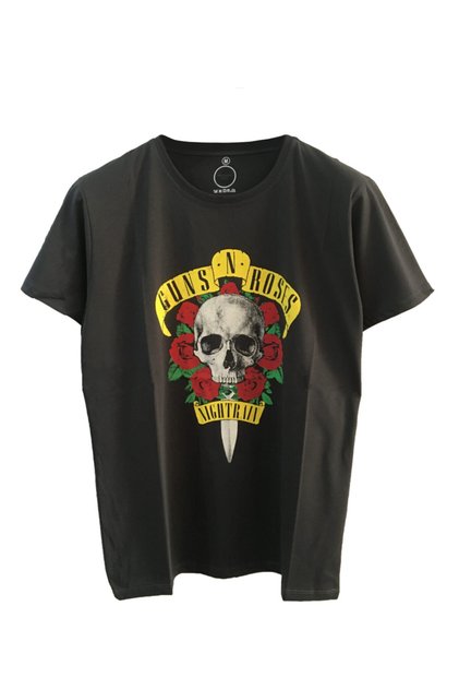 Unisex Guns N Roses Rock Müzik Baskılı Tshirt