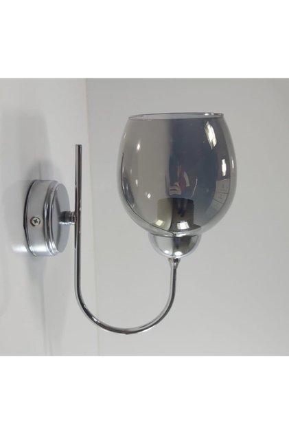Baston Chrome Smoked Glass Sconce