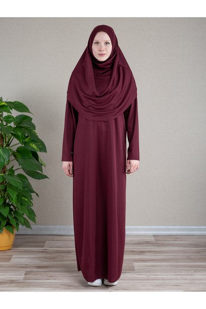 One Piece Prayer Dress with Head Scarf Designed for Prayer Prayer