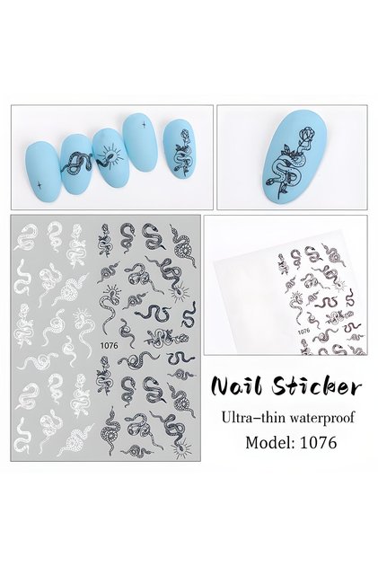 Tırnak Sticker Yılan Figür Tırnak Süsleme Nail Art JO-1076