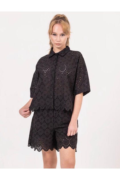 LIMI young girl child guipure shirt shorts 2 piece set