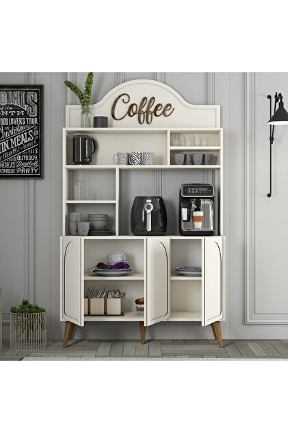 Variant Mobilya Lyon Kahve Köşesi Çok Amaçlı Dolap V101 - Krem