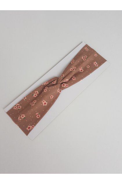 Adult Bandana Hair Band Floral Brown