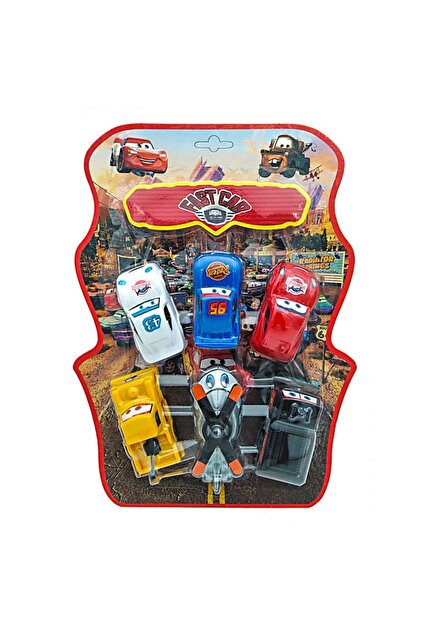 Genel Markalar Şimşek McQueen 6 lı Plastik Hızlı Araba Seti