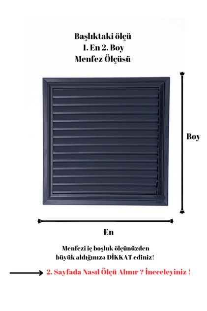 Antrasit Gri 40x40 Alüminyum Menfez Banyo Wc Havalandırma Panjur