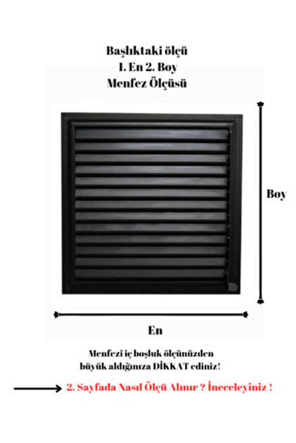 ALÜPAN Antrasit Gri 55x55 Alüminyum Menfez Banyo Wc Havalandırma