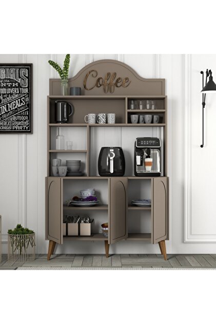 Variant Mobilya Lyon Kahve Köşesi Çok Amaçlı Dolap V202 - Atlas