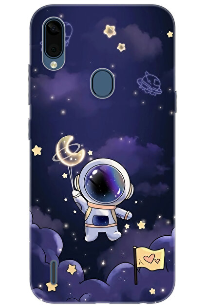 CASPER Via E3 Uyumlu Kılıf Desen Baskılı Silikon Astronot STK:738