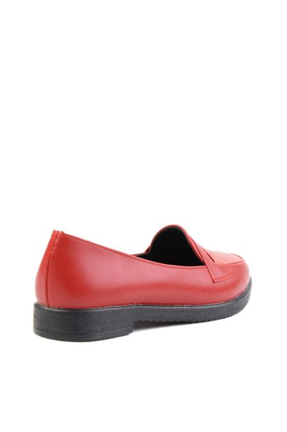 Bambi Kırmızı Kadın Loafer Ayakkabı K01641170009 - 4