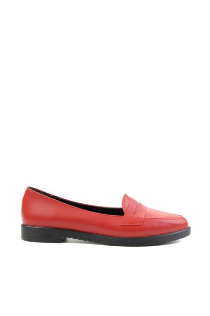 Bambi Kırmızı Kadın Loafer Ayakkabı K01641170009 - 2