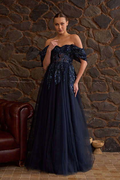 princess polly baby blue dress Navy Blue Sparkly Lace Mermaid Prom Dresses with Spaghetti Straps & V-   vigocouture
