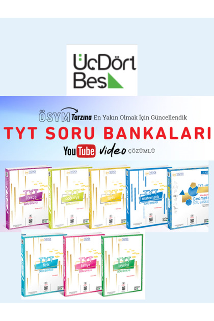 CBT辞書と問題集セット Üç Dört Beş Yayıncılık 345 Tyt 8 Kitaplık Set 3 4 5 Türkçe