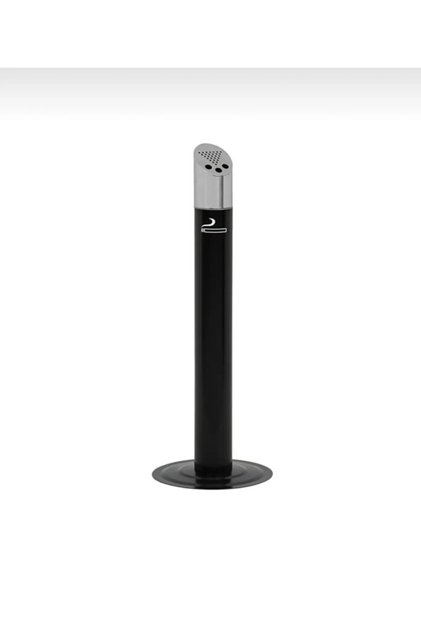 Metal Black Luxury Cigarette Ashtray, Outdoor Metal Ashtray, Button HolderStanding Ashtray