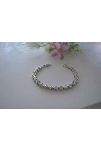 Fashion Jewelry - Zircon Stone Flower Anti-Tarnish Bracelet